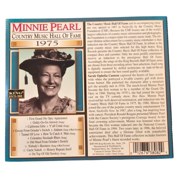 Minnie Pearl Country Music Hall Of Fame CD 1975 Hall of Fame Inductee 37714cd - Picture 2 of 3